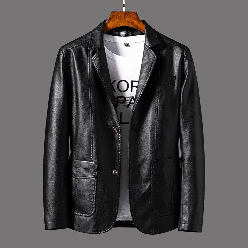 Men's fashionable leather jacket