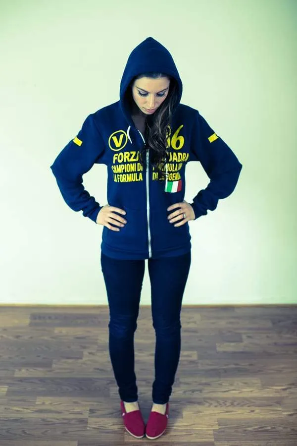 Men's - Forza Squadra Navy Blue Zip Hoodie