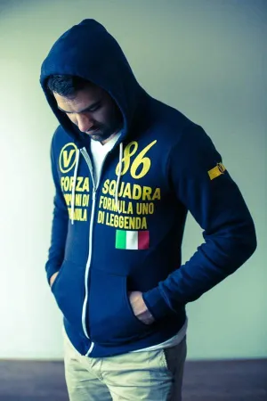 Men's - Forza Squadra Navy Blue Zip Hoodie