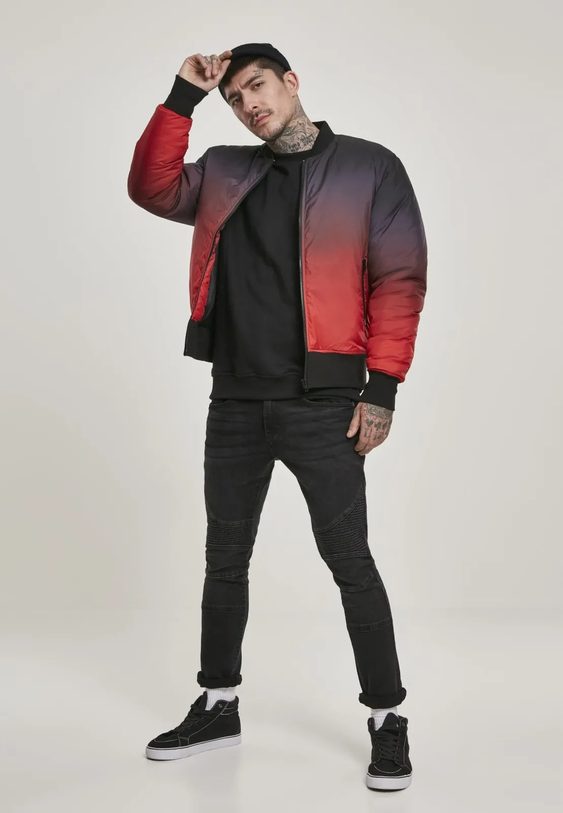 Men's Gradient Two-Tone  Bomber Jacket