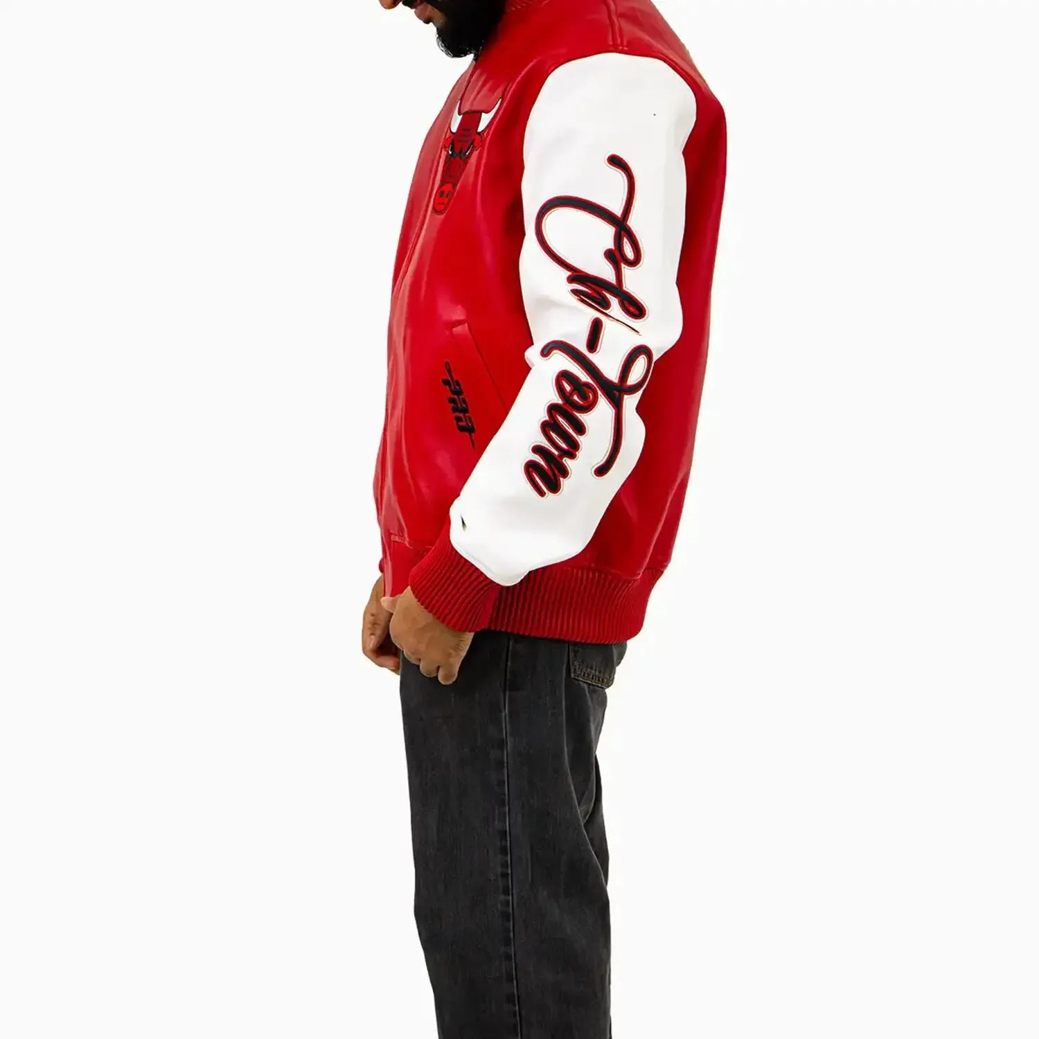 Men's NBA Chicago Bulls City Signatures Leather Varsity Jacket