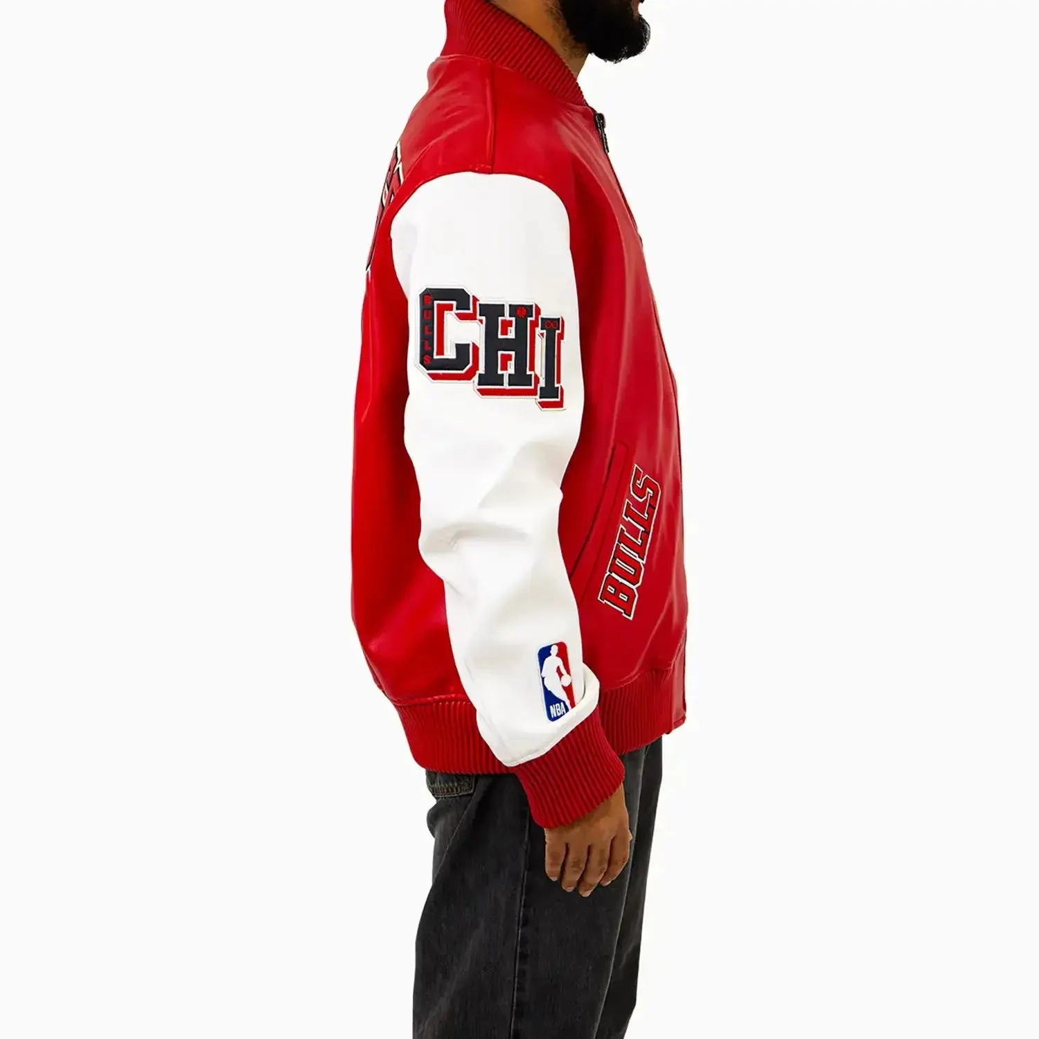 Men's NBA Chicago Bulls City Signatures Leather Varsity Jacket
