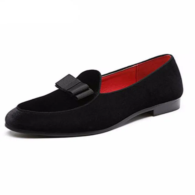 Men's  Personalized Suede Bow Tide Shoes