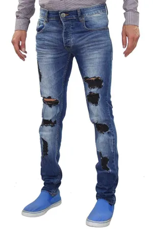 Mens Ripped Style London Jeans