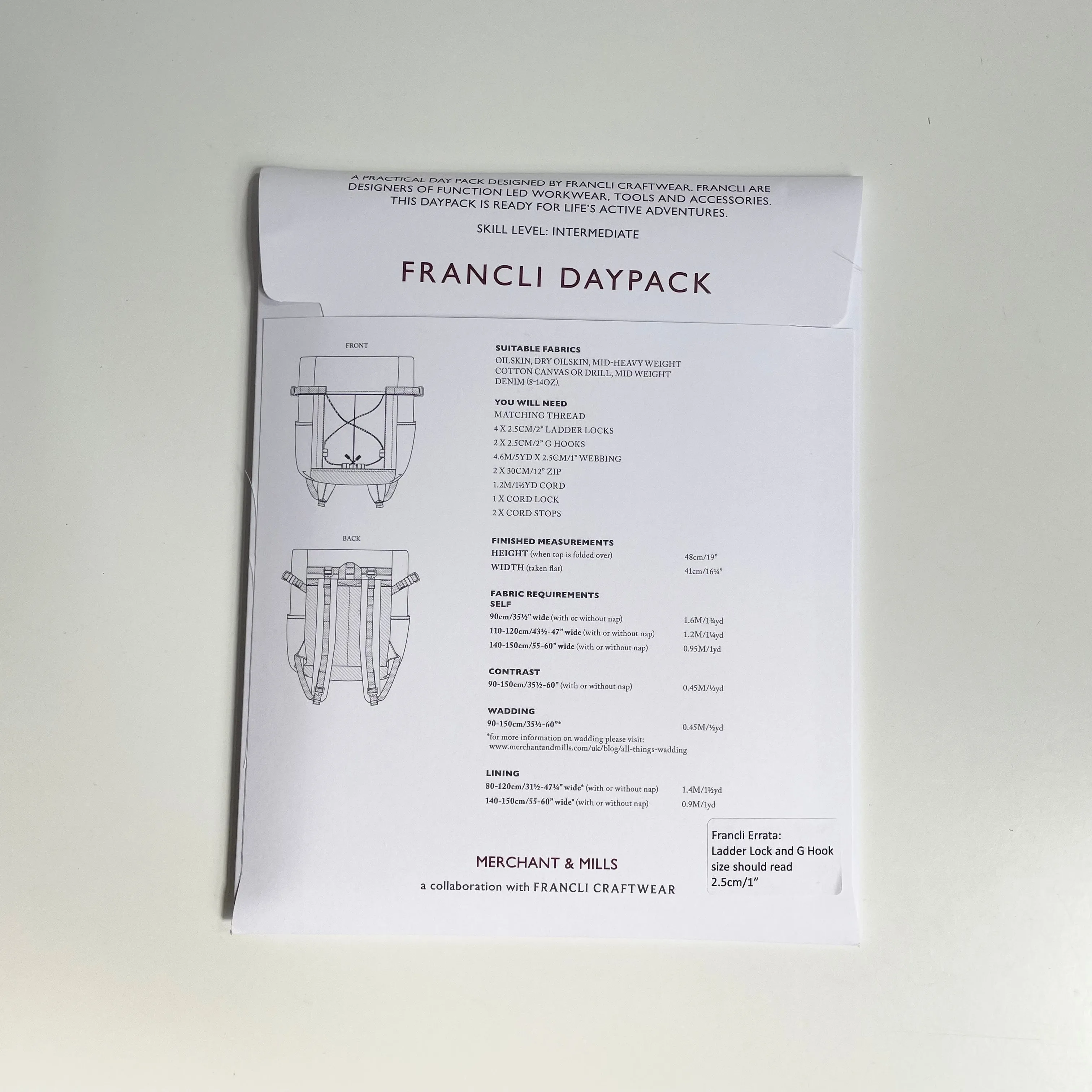 Merchant & Mills : Francli Day Pack