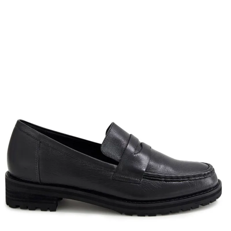 METTERS W - BLACK LEATHER BLACK HEEL