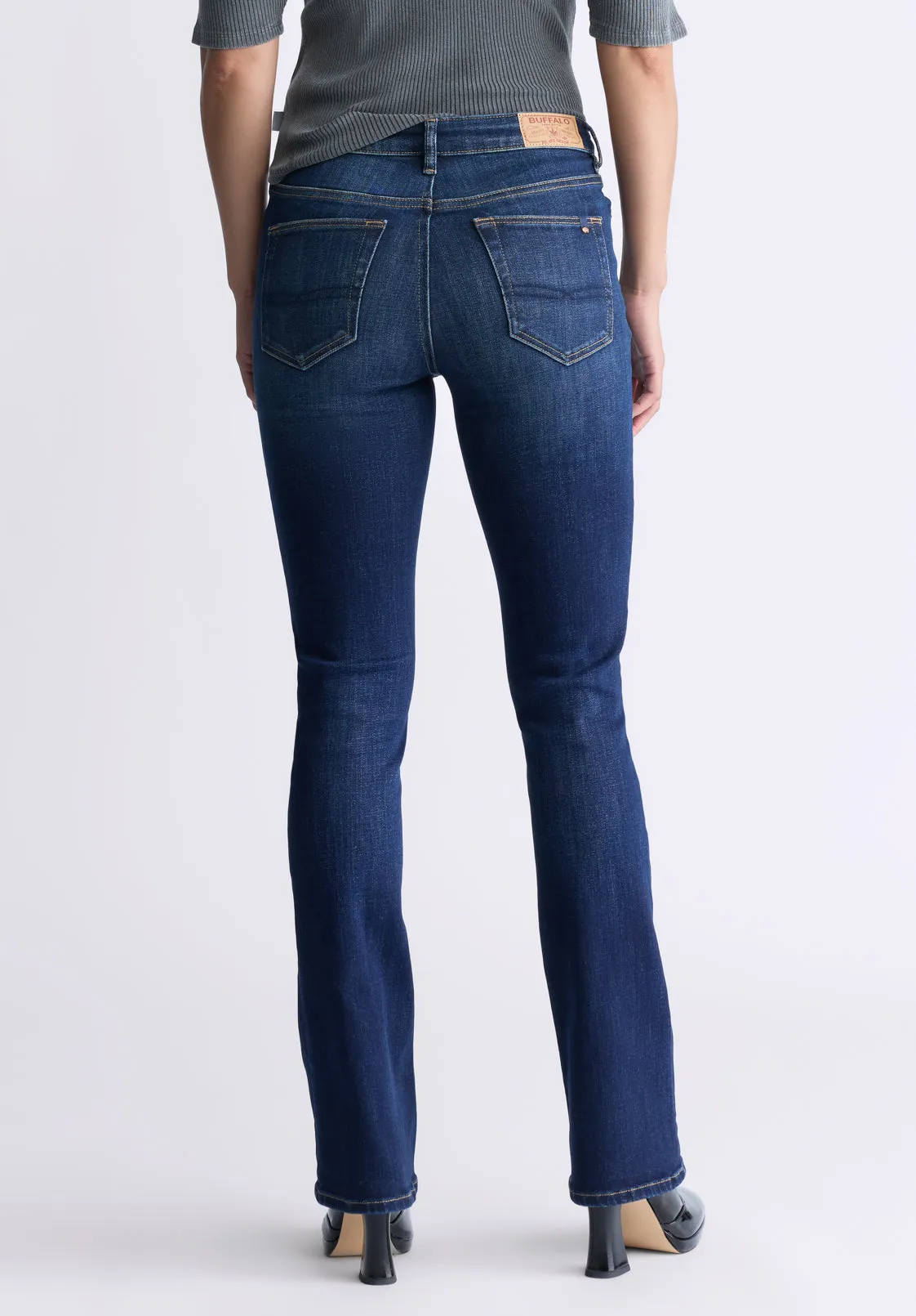 Mid Rise Bootcut Queen Women's Jeans, Vintage Indigo - BL15991