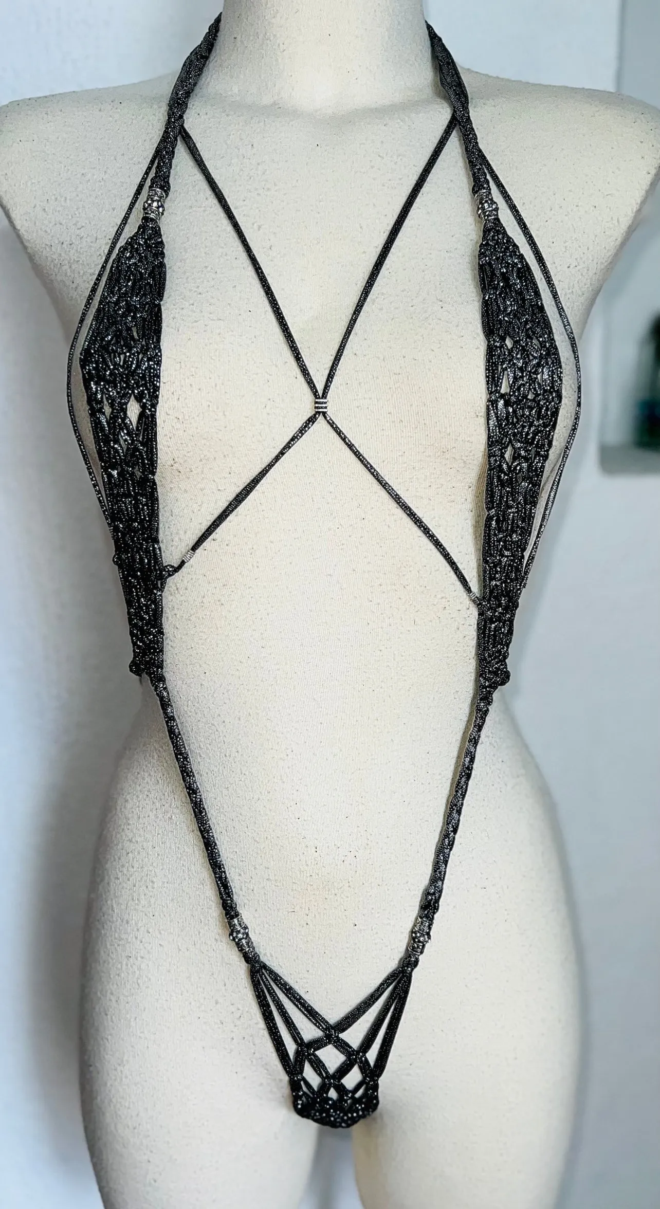Midnight Macramé Bikini