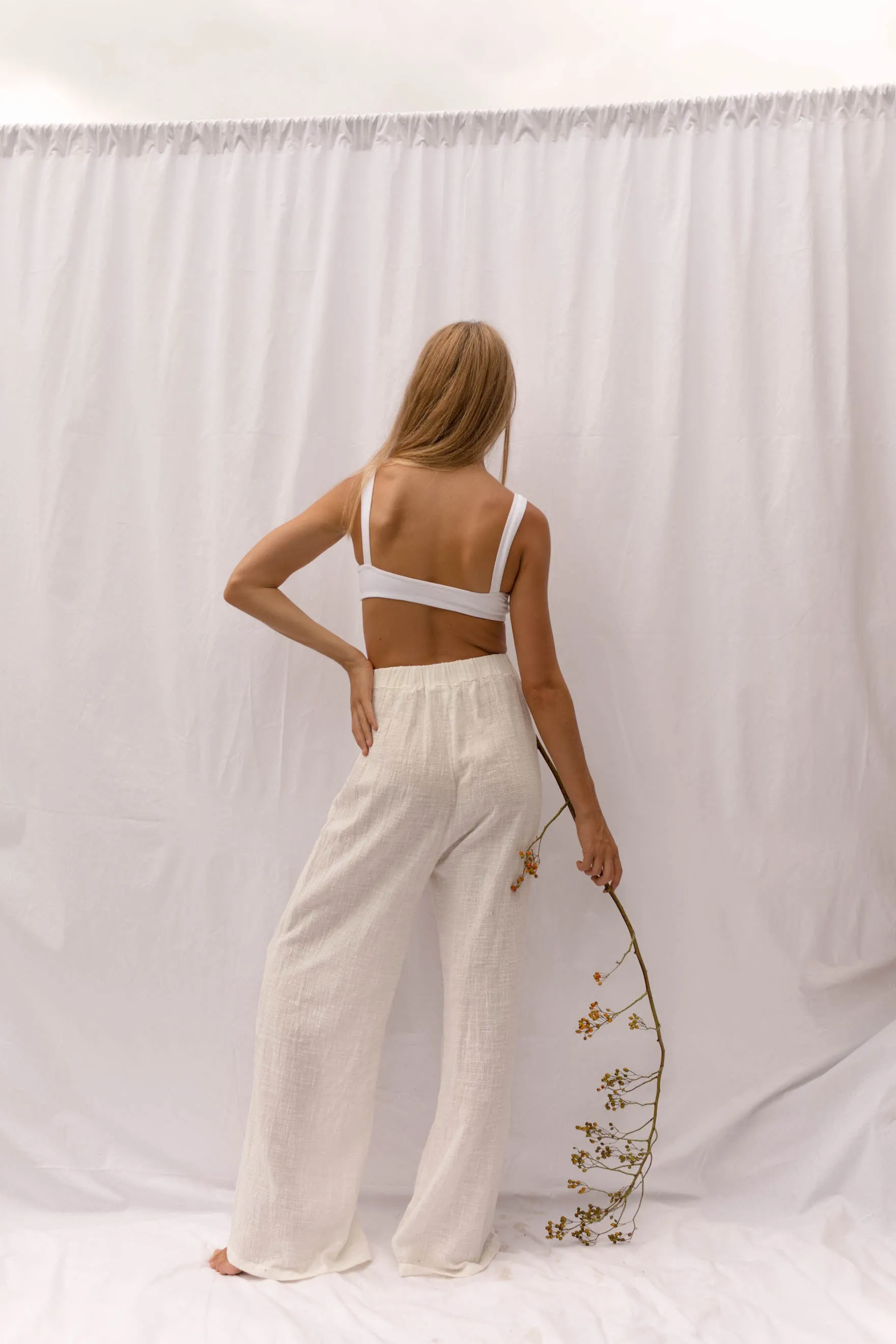 MILOU Scooped Bralette in White