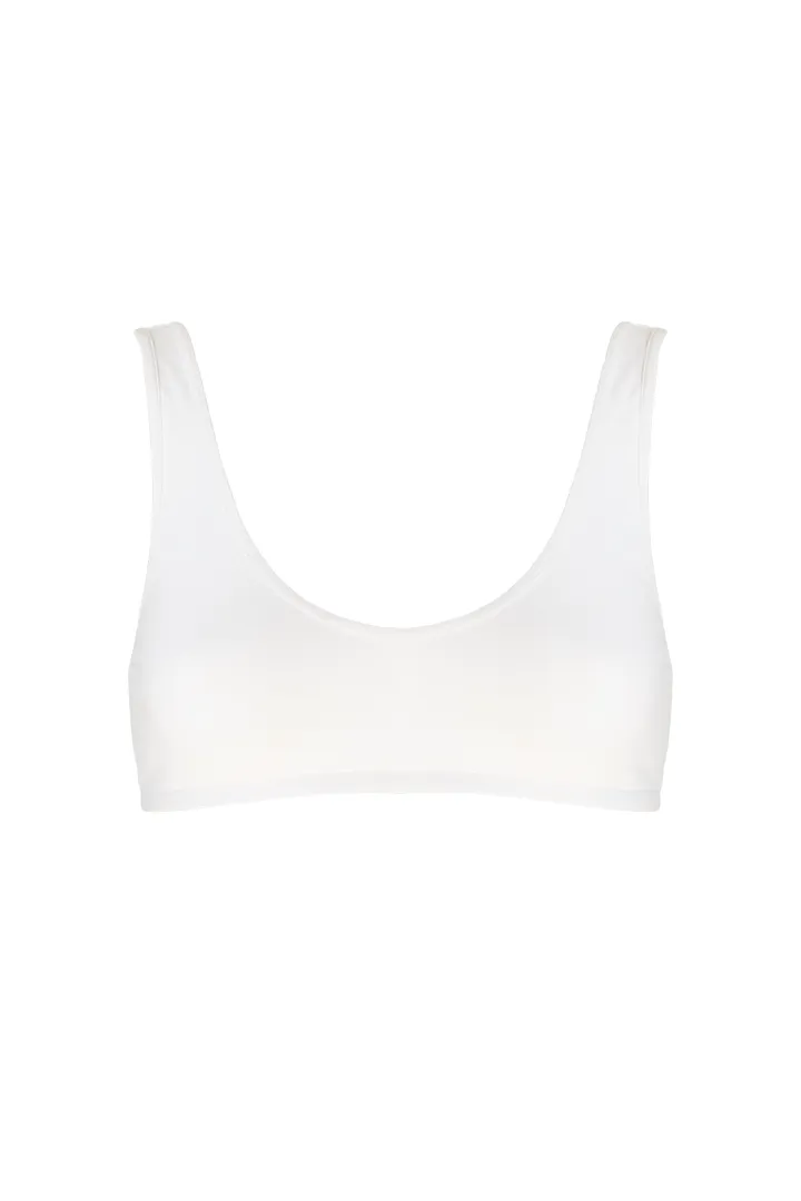 MILOU Scooped Bralette in White