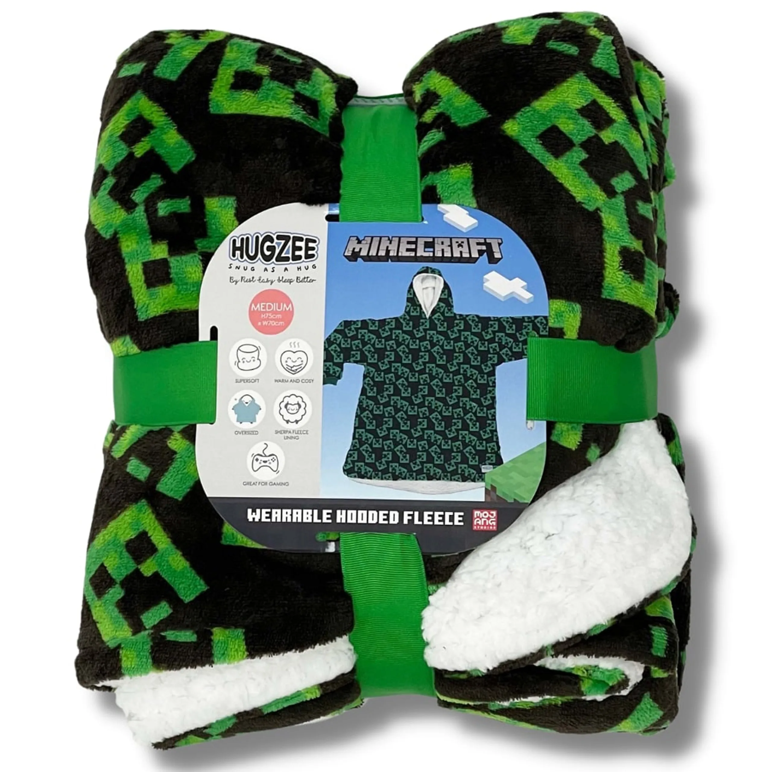 Minecraft Fleece Hoodie Blanket