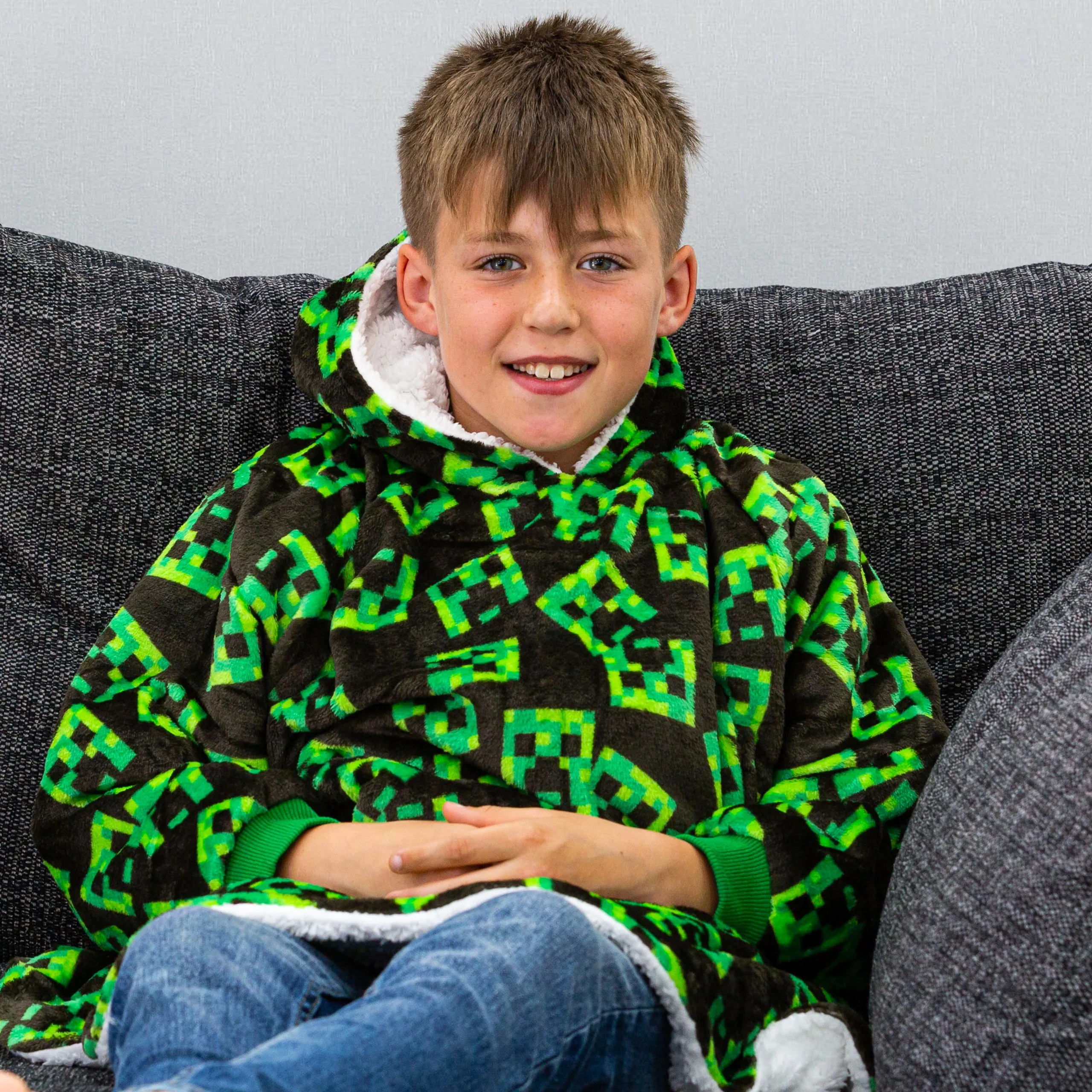 Minecraft Fleece Hoodie Blanket
