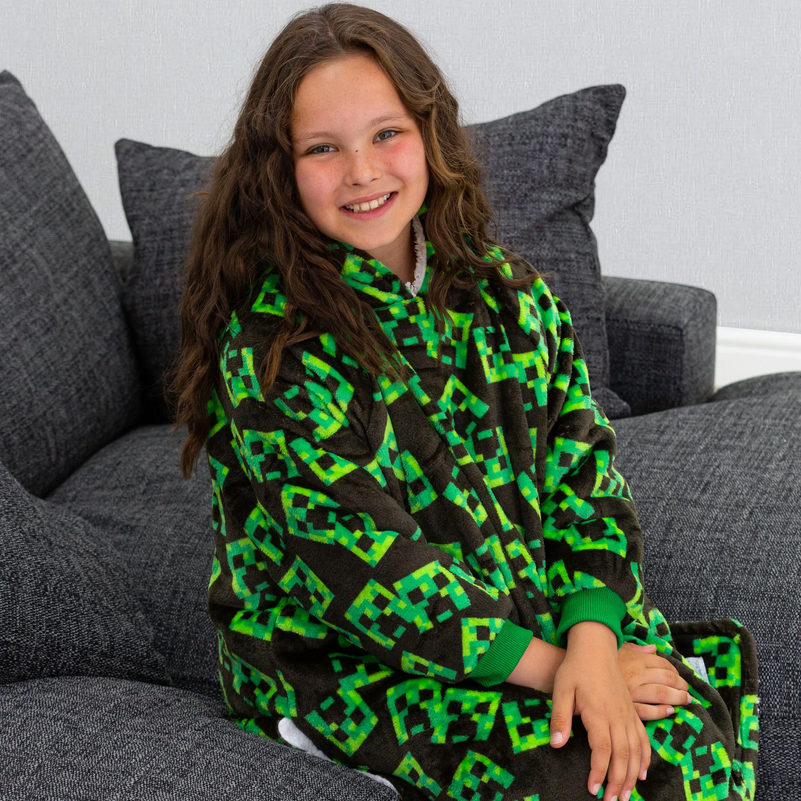 Minecraft Fleece Hoodie Blanket