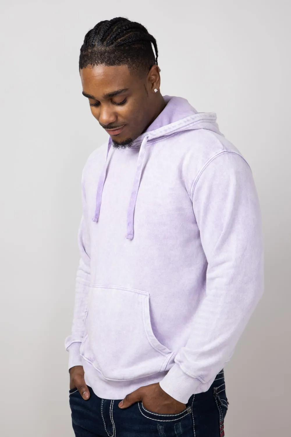 Mineral Wash Hoodie in Lilac | 708MW-LILAC
