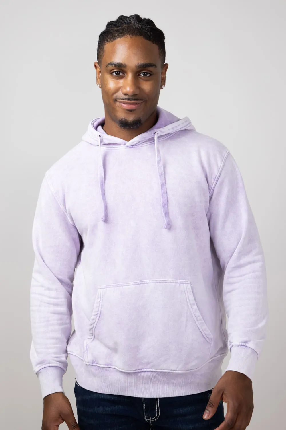 Mineral Wash Hoodie in Lilac | 708MW-LILAC