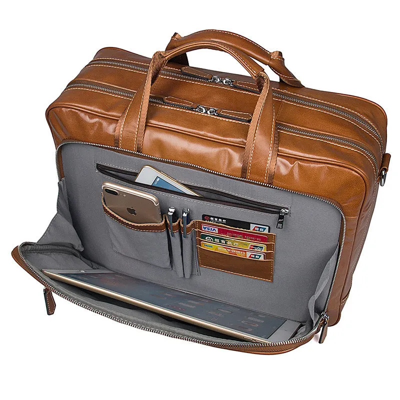 Modern Briefcase Leather Laptop Bags For Men,Best Briefcases For Men 7380