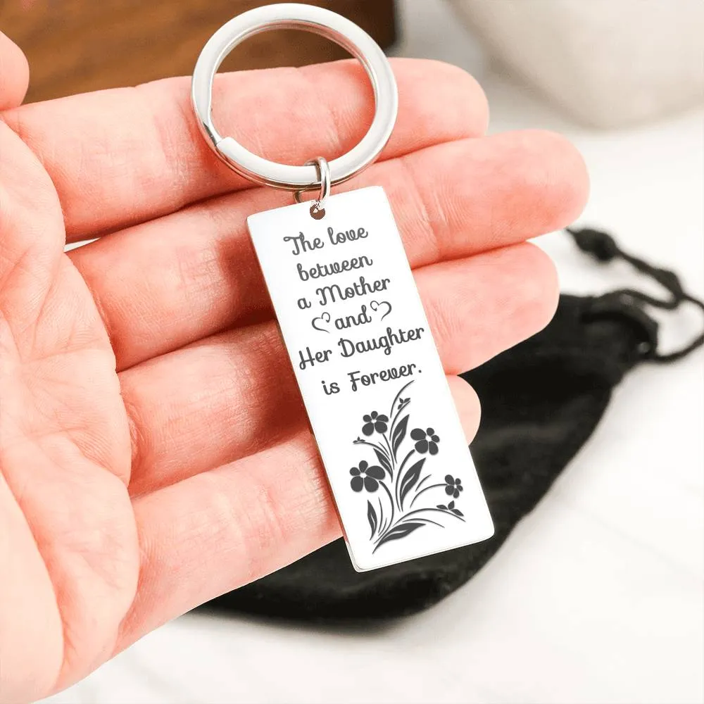 Mom Personalized Keychain, Mother Daughter Keychains For Mom, Mothers Day Gift