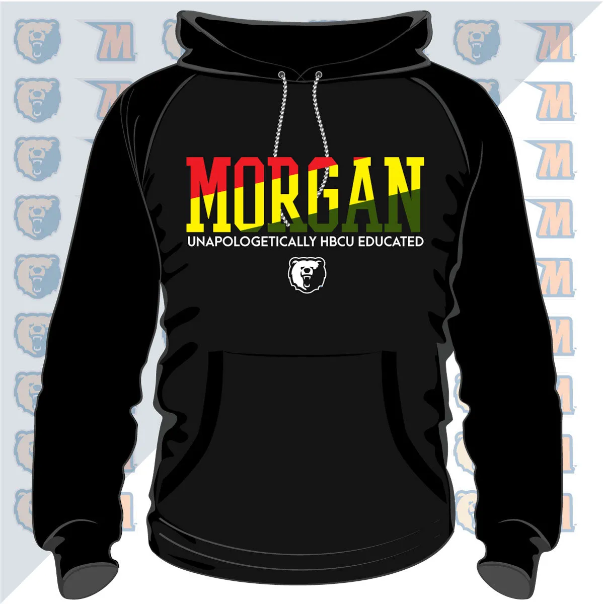 Morgan State | 1892 Rasta Colors Black Unisex Hoodies (**)