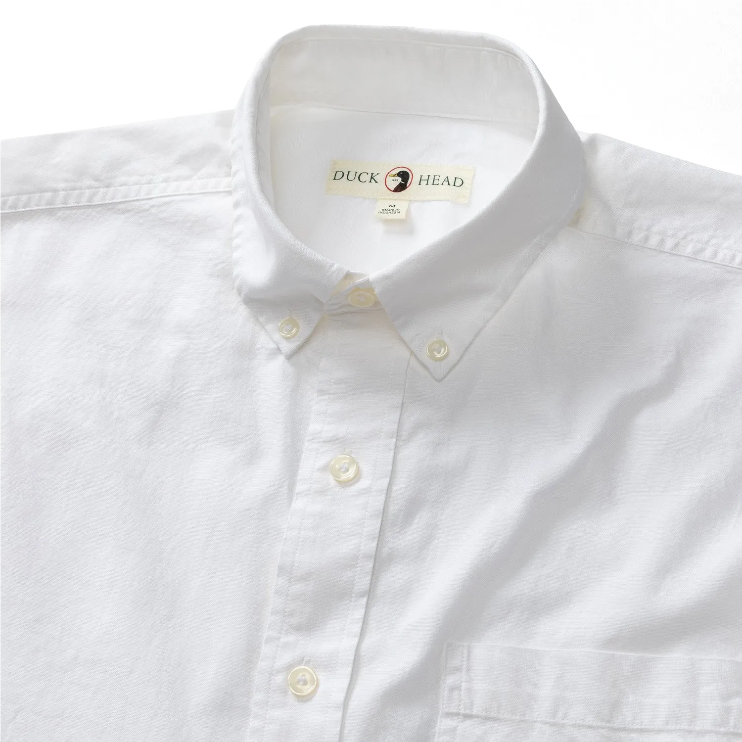 Morris Solid Cotton Oxford Sport Shirt - White