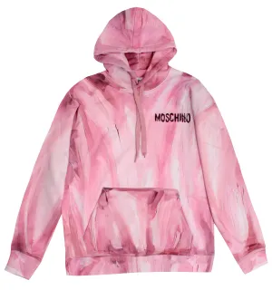Moschino Marbled Pullover Hoodie - Pink