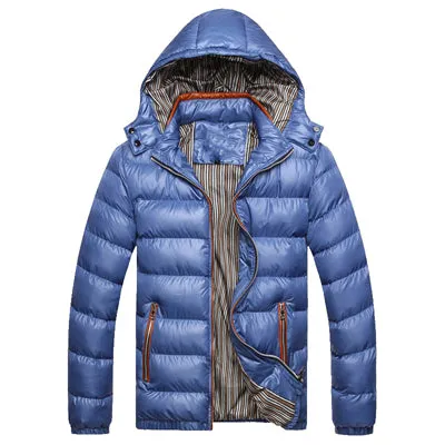 Mountainskin Solid Hooded Men's Winter Jackets Casual Parkas Men Coats Thick Thermal Shiny Coats Slim Fit Brand Clothing SA045