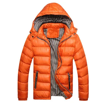 Mountainskin Solid Hooded Men's Winter Jackets Casual Parkas Men Coats Thick Thermal Shiny Coats Slim Fit Brand Clothing SA045