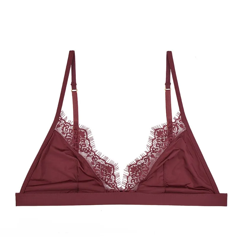 Mulberry Silk Wire-Free Bralette for Women - 3/4 Cups, Natural Silk Lining, Sexy Push Up for Small Chest