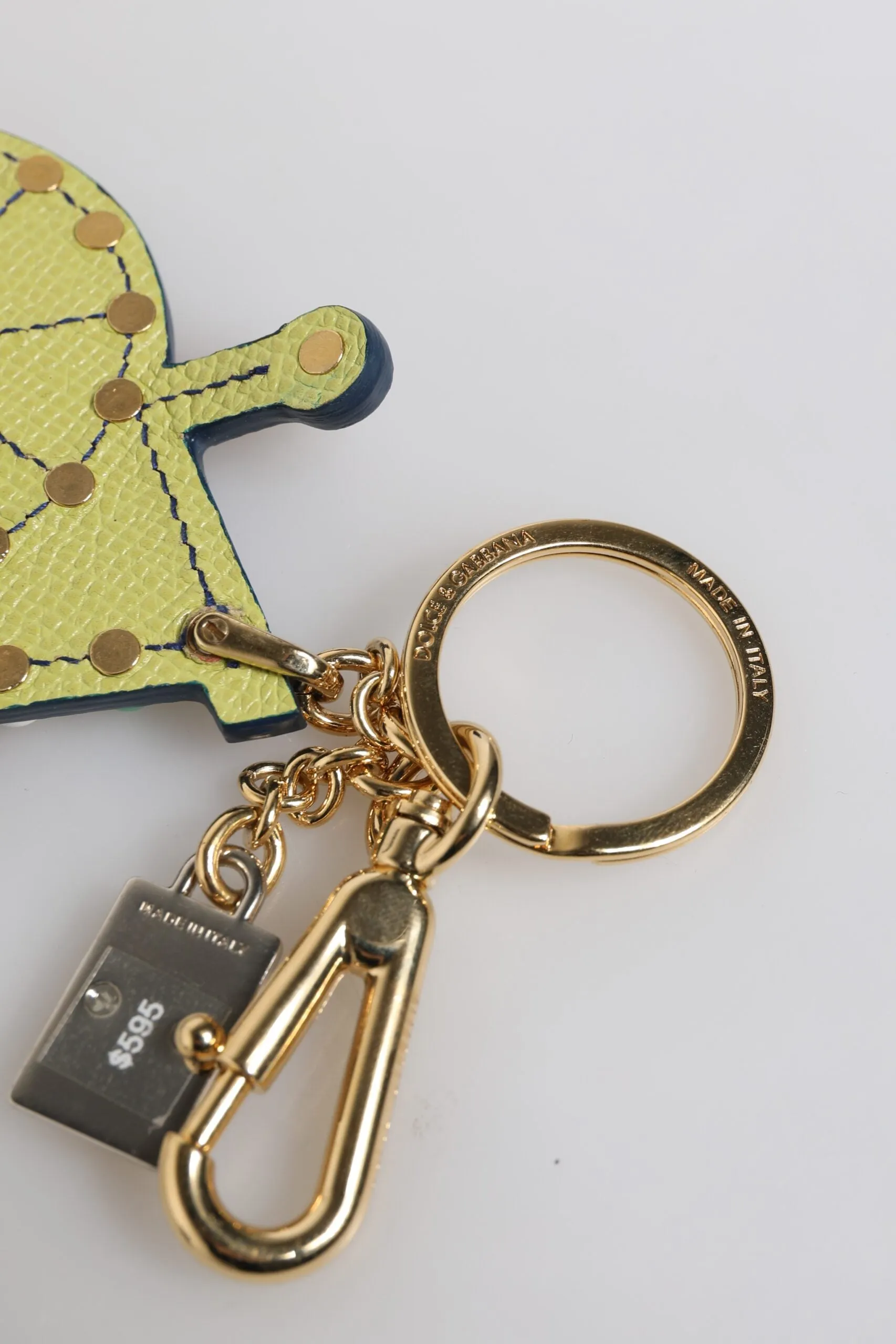 Multicolor Gold Tone Carretto Keychain Keyring