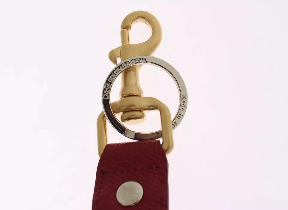 Multicolor Raffia Leather Clasp Finder Chain Keyring