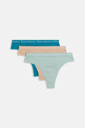 MULTIPACK of 3 FLAT KNIT SEAMLESS THONGS
