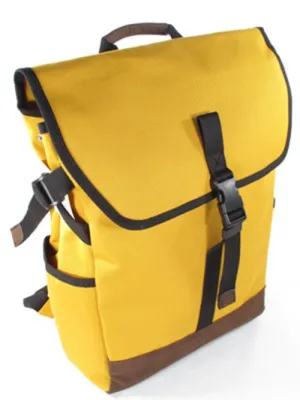 mustard Canvas form L backpack bag tablet Blanc Belt I Pad laptop yellow pockets