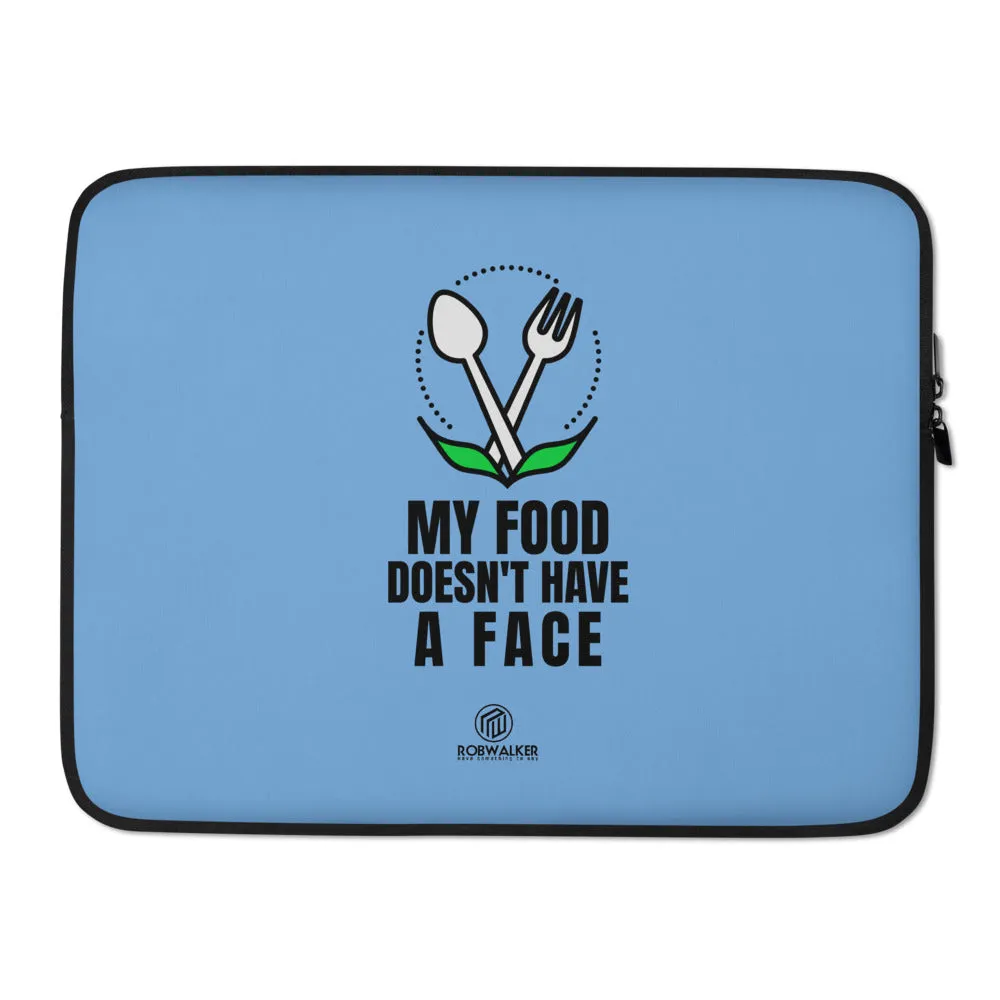 My Food Has No Face Laptop Sleeve