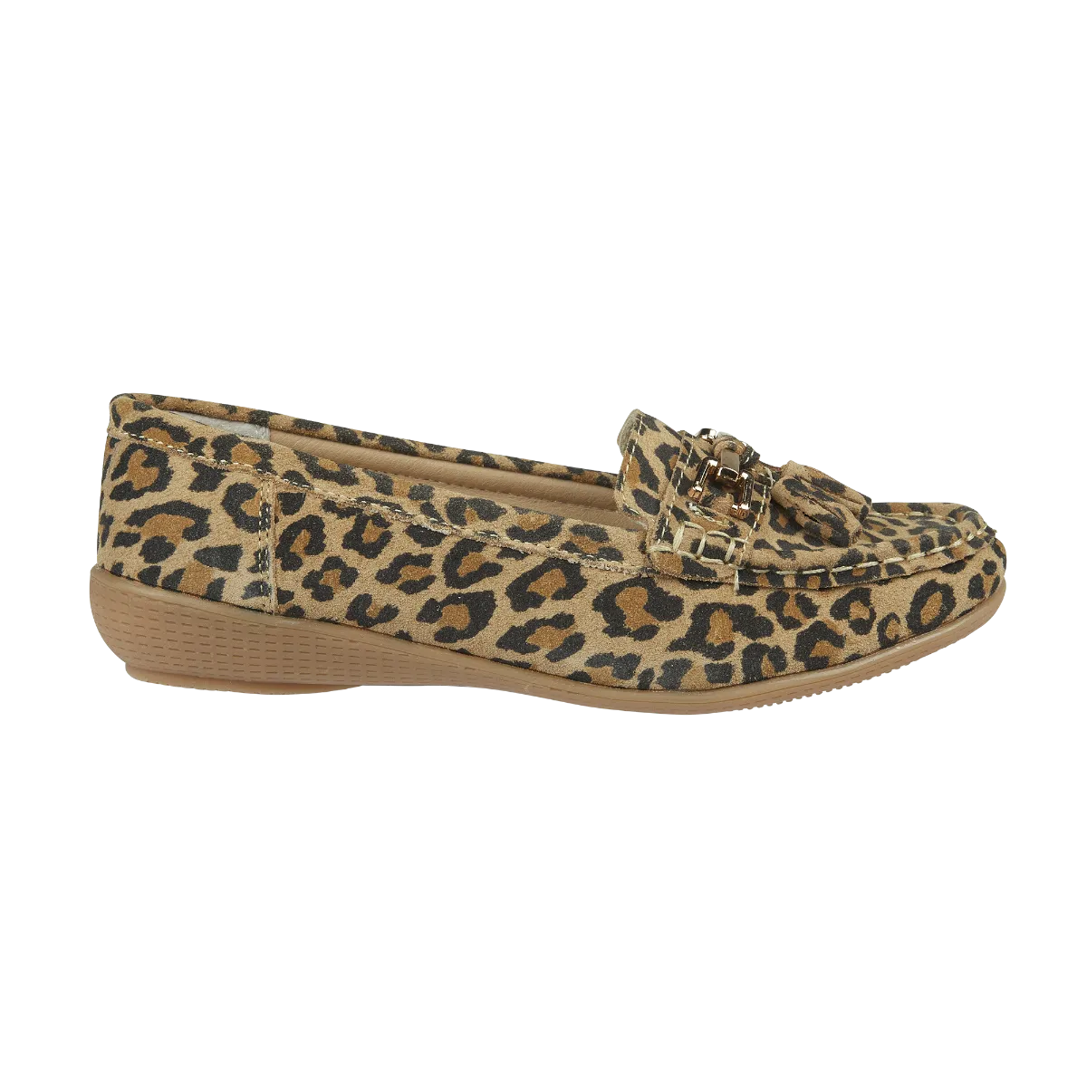 Nautical Suede Loafer Leopard