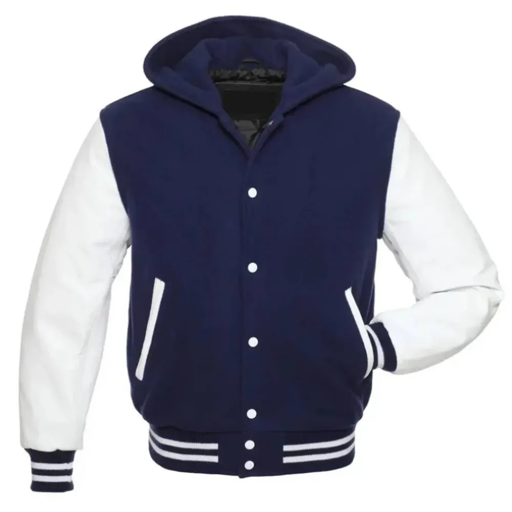 Navy & White Varsity Jacket