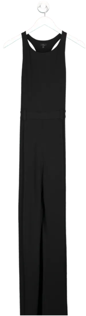 NBD Black Wide Leg Jumpsuit With Side Zip With Open Back UK S
