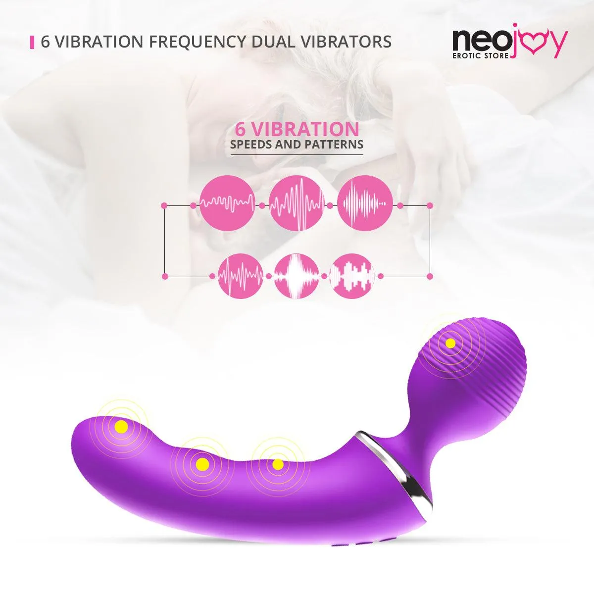 Neojoy Flexi-Wand -  G-Spot Penetrator Wand - Multi Functions Vibrating Massager - Silicone Full-Body Massager