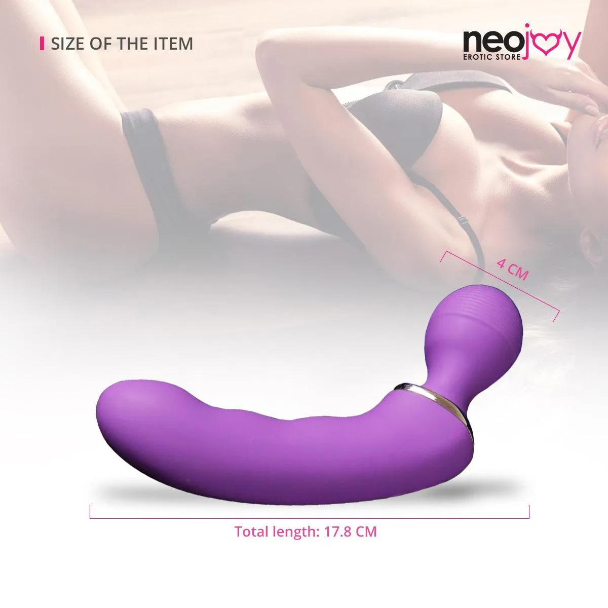 Neojoy Flexi-Wand -  G-Spot Penetrator Wand - Multi Functions Vibrating Massager - Silicone Full-Body Massager