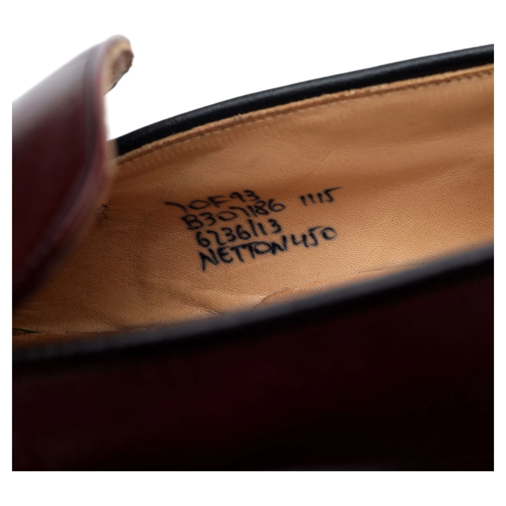 'Netton' Burgundy Leather Loafer UK 7 F