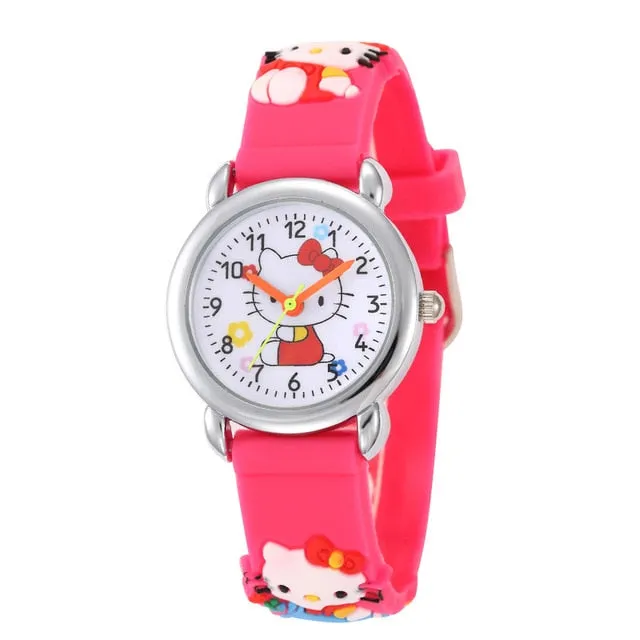 New 3D Cartoon Lovely Mickey Kids Girls Boys Children Students Quartz Wrist Watch Popular Watches Minnie Mouse Regarder Clock