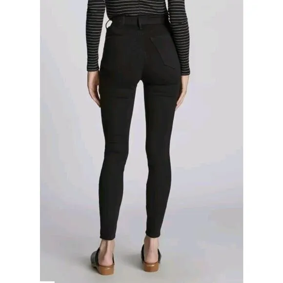 New EVERLANE Womens 29 Jeans The Way High Skinny Stretch Black High Rise