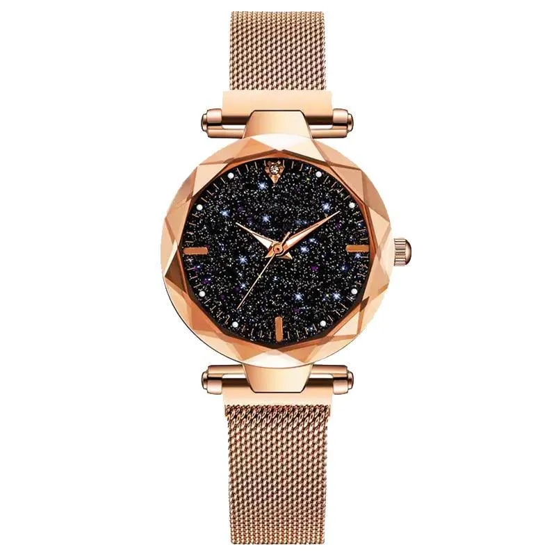 New Luxury Women Watches Ladies Watch Starry Sky Magnetic Waterproof Female Wristwatch For Women and Girls
