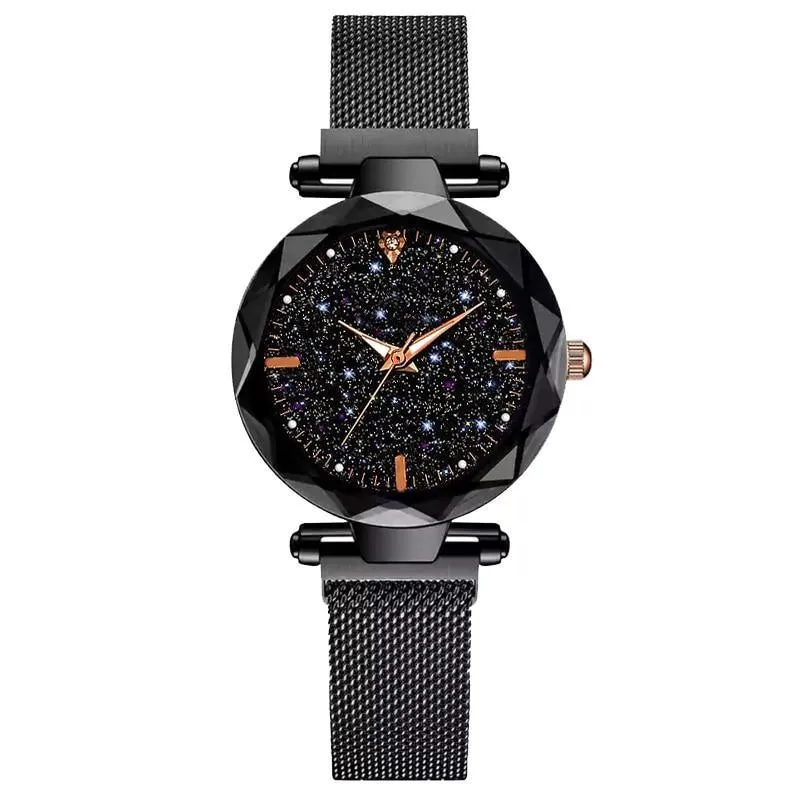 New Luxury Women Watches Ladies Watch Starry Sky Magnetic Waterproof Female Wristwatch For Women and Girls