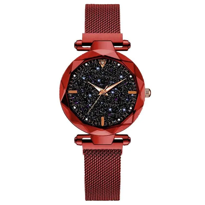 New Luxury Women Watches Ladies Watch Starry Sky Magnetic Waterproof Female Wristwatch For Women and Girls