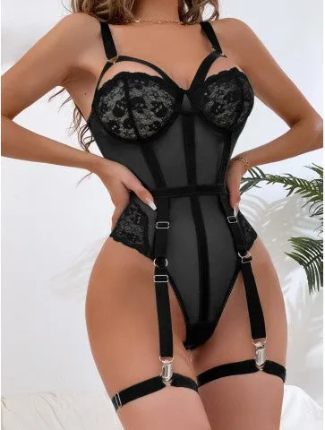 New Sexy Slim Lace Garter Leg Ring Teddy