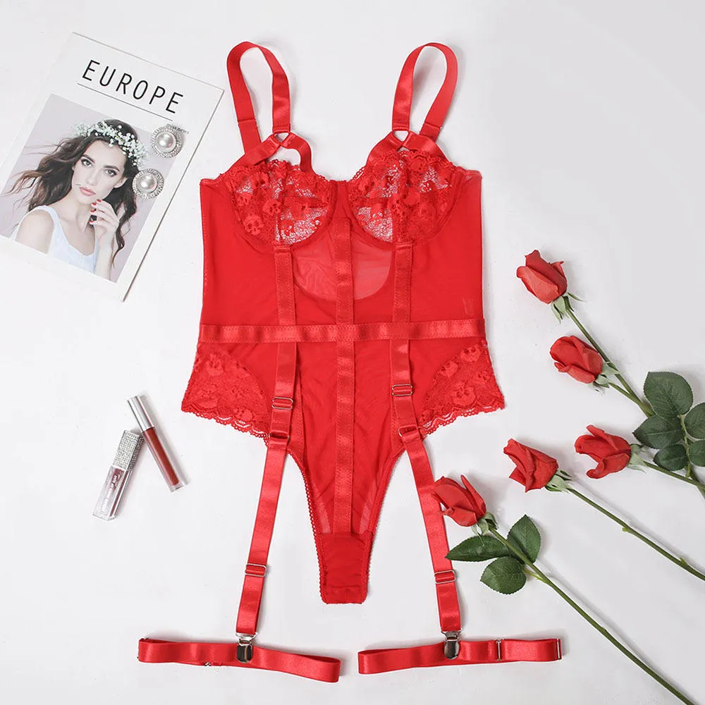 New Sexy Slim Lace Garter Leg Ring Teddy