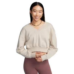 Nike Sportswear Phoenix Fleece Women's Cropped V-Neck Top