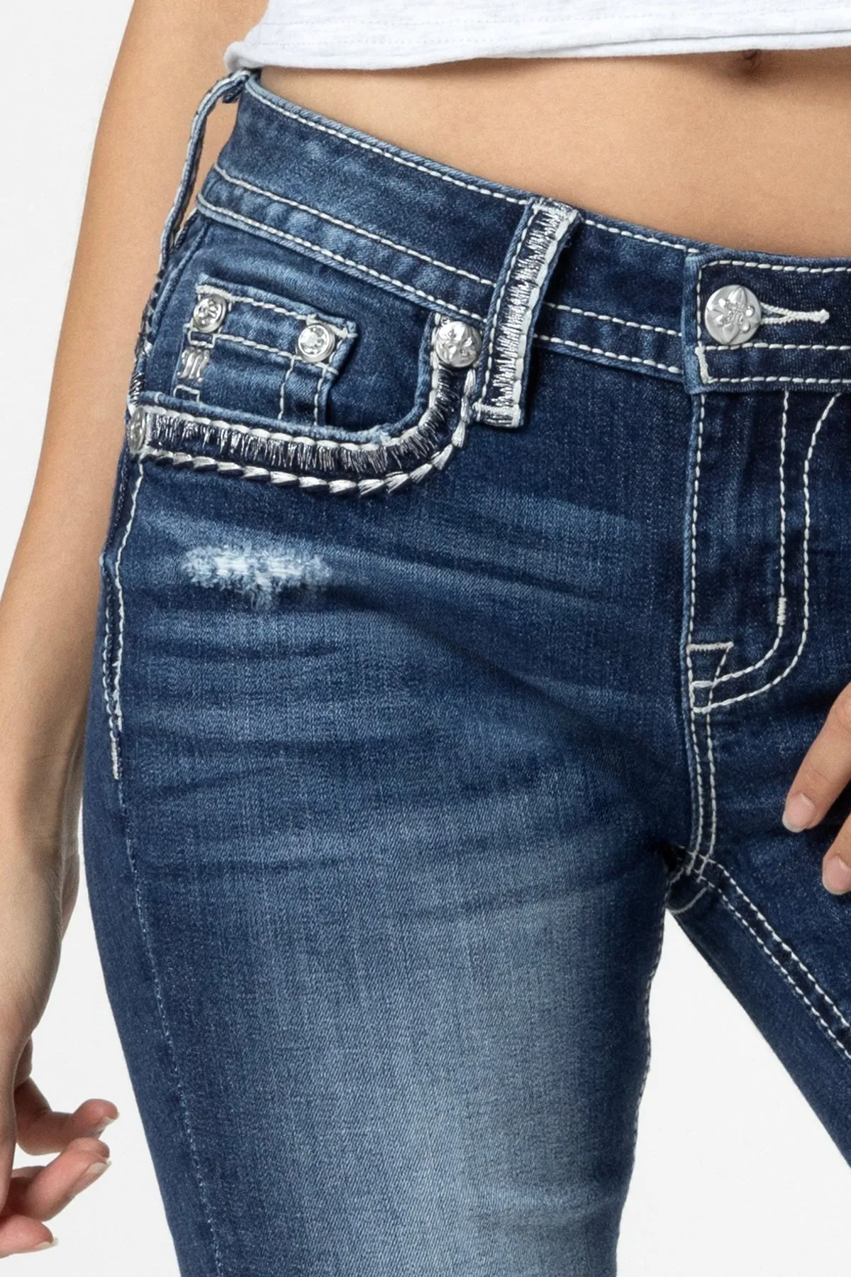 Nora Stitched Bootcut Jeans