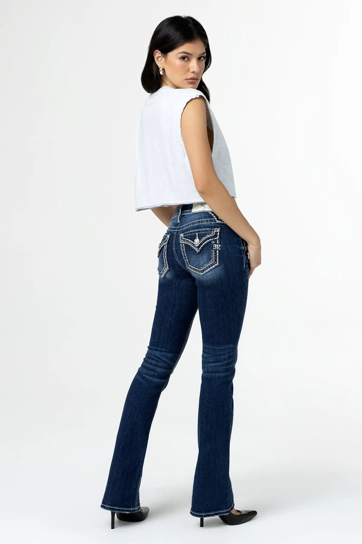 Nora Stitched Bootcut Jeans