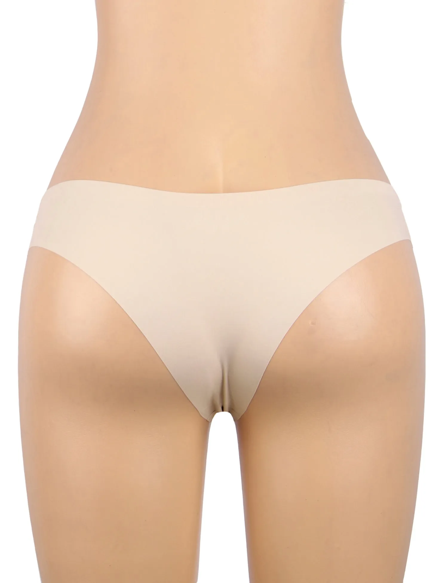 Nude & Black Sexy Ice Silk Low Waist Seamless Panty