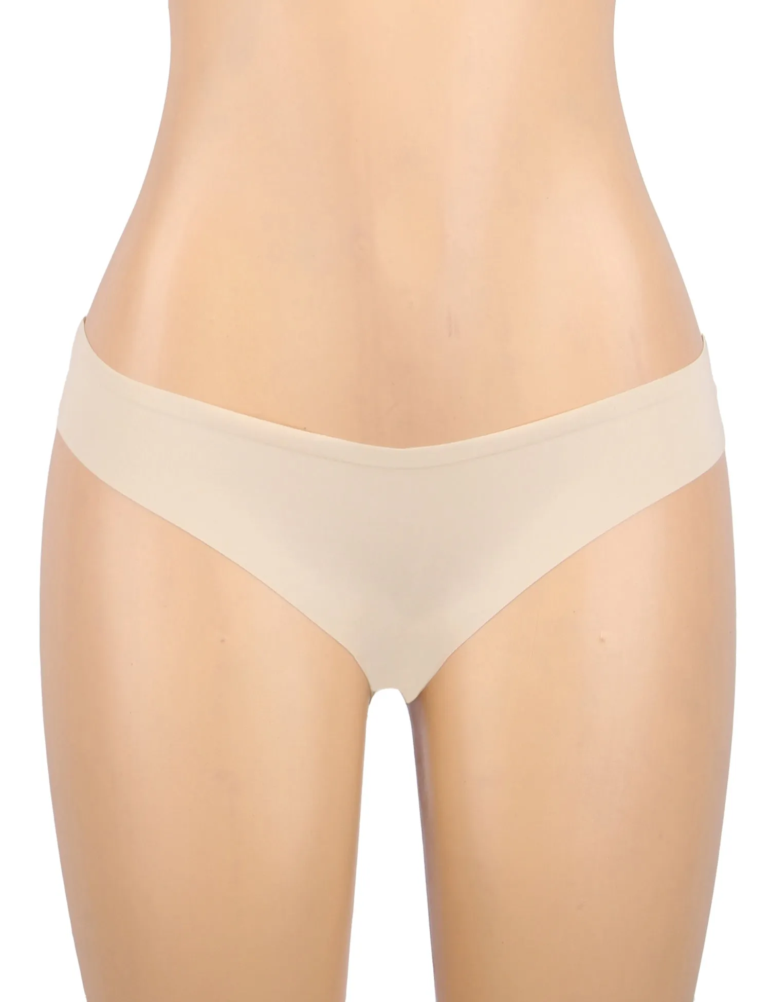 Nude & Black Sexy Ice Silk Low Waist Seamless Panty